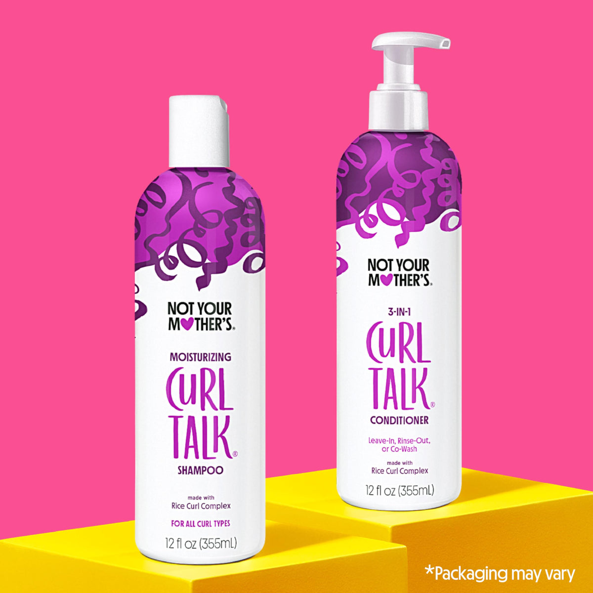 Not Your Mother's back label and ingredients list emphasizing clean formulation benefits
