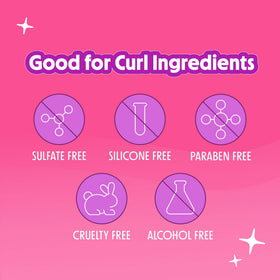 Not Your Mother's before and after comparison showing defined, reduced-frizz curls