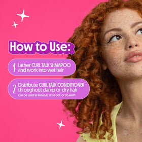 Not Your Mother's visible before-and-after curls illustrating improved definition and reduced frizz