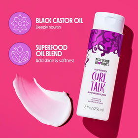 Not Your Mother's before-and-after curls demonstrating reduced frizz and better definition