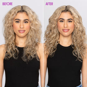 Not Your Mother's cream being applied to damp hair to show easier detangling