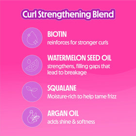 Not Your Mother's before-and-after dry hair showing smoother, shinier curls benefit