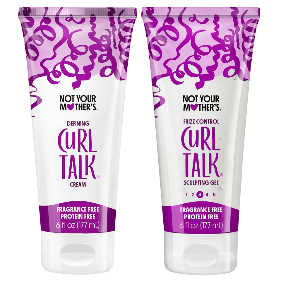 Not Your Mother's front packaging showing both fragrance-free curl products and benefits