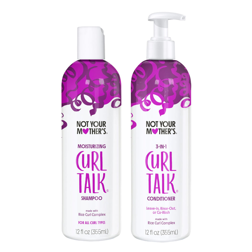 Not Your Mother's front packaging showing both bottles and clear curl branding for easy identification