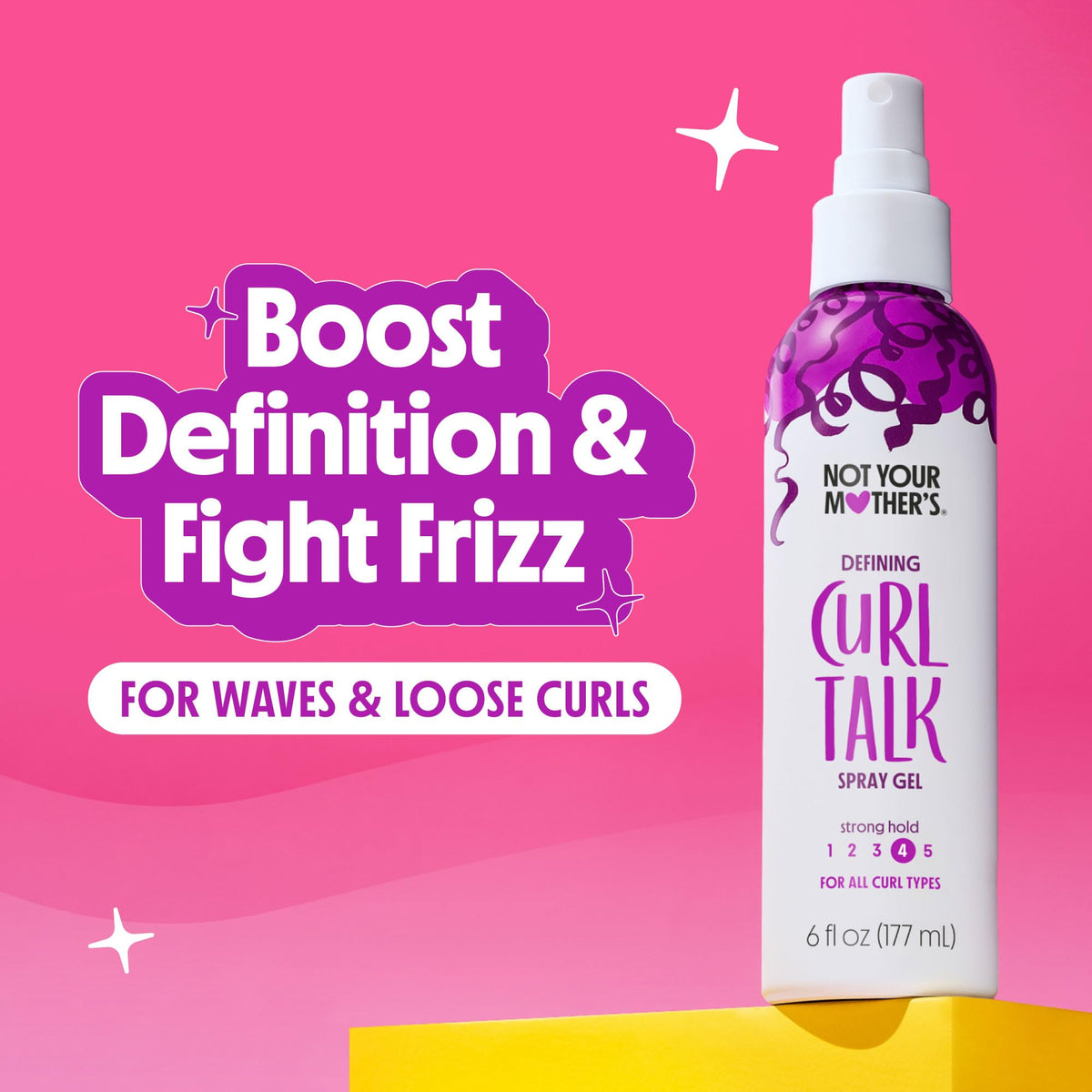 Not Your Mother's spray gel nozzle close-up for even lightweight application