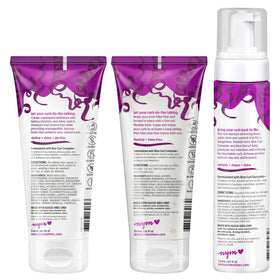 Not Your Mother's application on damp hair demonstrating styling technique
