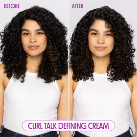 Not Your Mother's defining cream rich texture in palm for moisture and frizz control