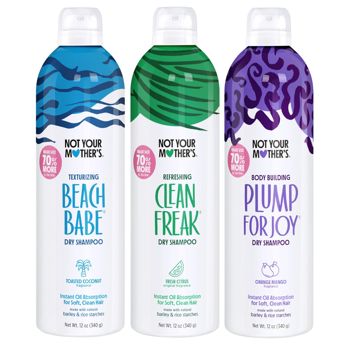 Not Your Mother's trio front packaging showing three cans and quick refresh benefit