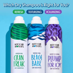 Not Your Mother's barley and rice starch graphic emphasizing natural oil absorption