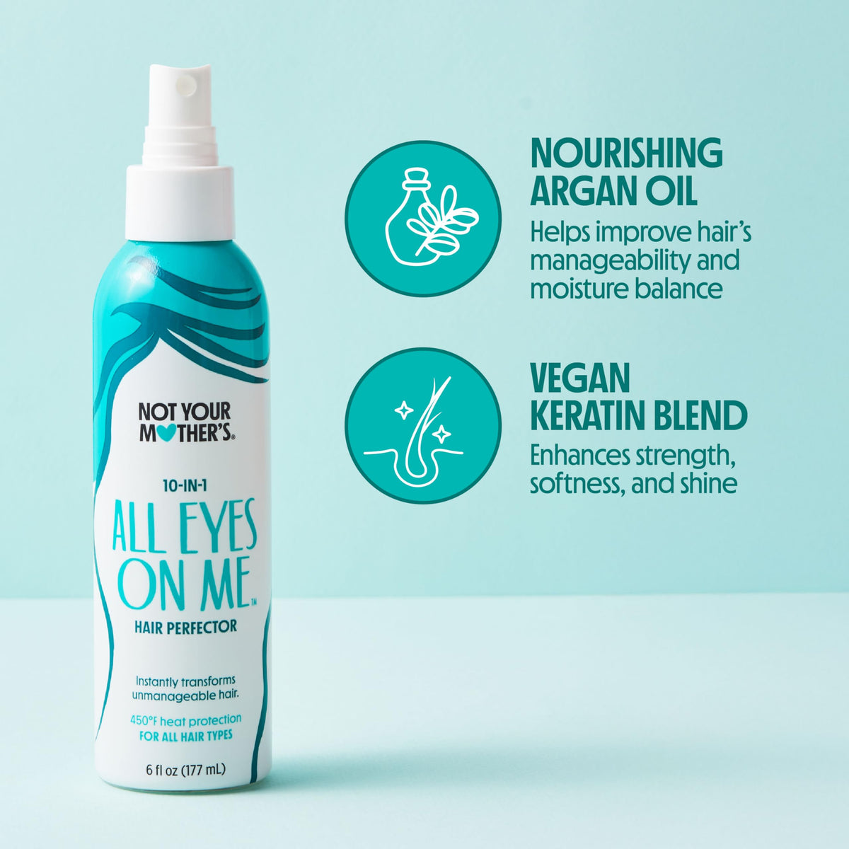 Not Your Mother's spray mist demonstrating even application and coverage