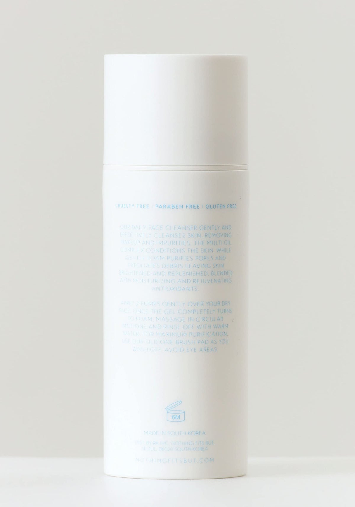 NOTHING FITS BUT gel texture closeup highlighting smooth, hydrating formula