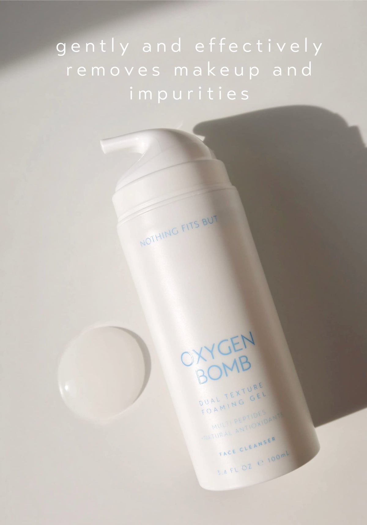 NOTHING FITS BUT mask application on cheek illustrating quick pore detox
