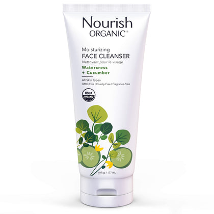 Nourish Organic bottle front packaging showing label and benefits