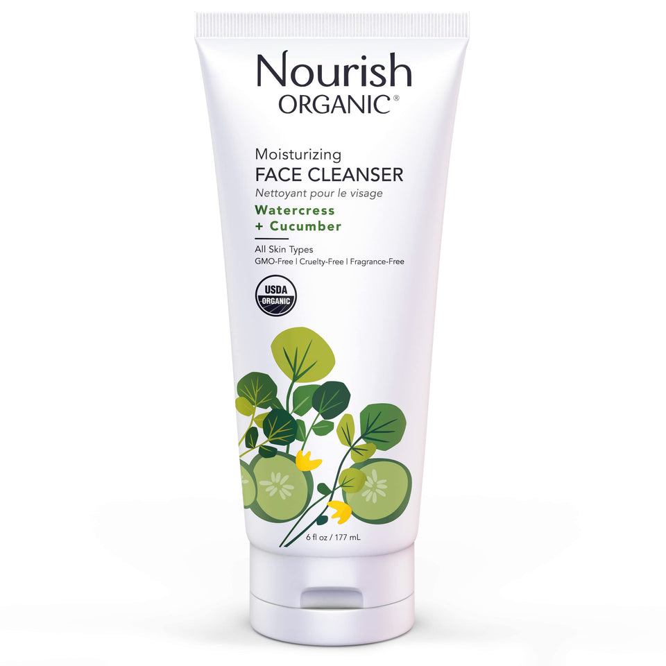 Nourish Organic bottle front packaging showing label and benefits