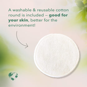 Nourish Organic reusable washable cotton round with gentle fibers