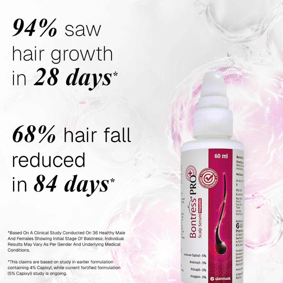 Nova Bloom applying serum to scalp to target thinning areas benefit