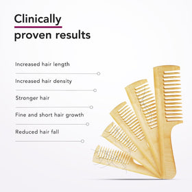 Nova Bloom before and after styled hair to illustrate fuller-looking benefit