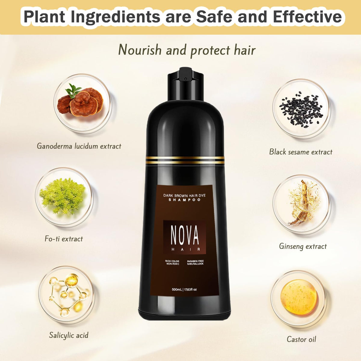 Nova Hair applied in shower showing easy at-home use and quick results