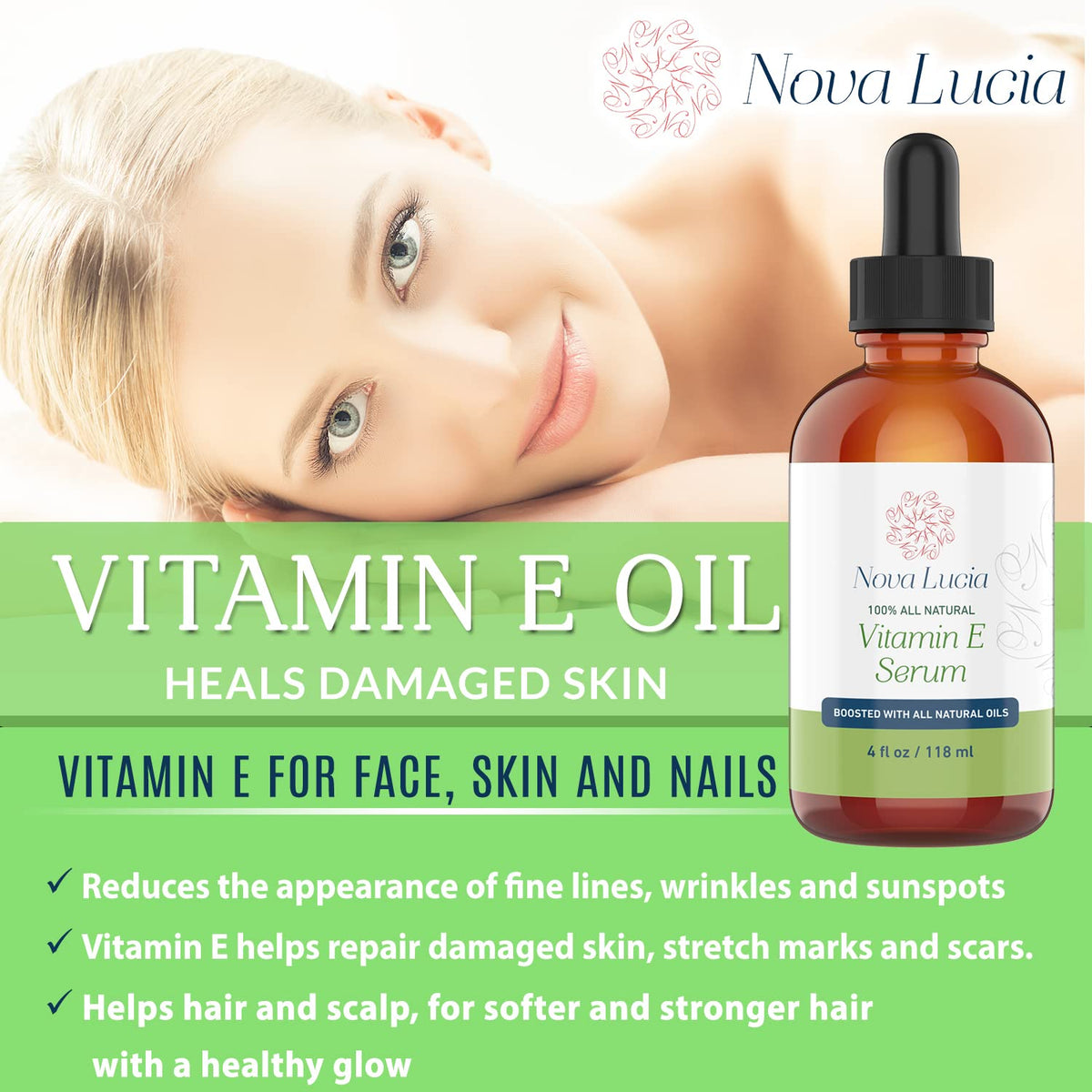 Nova Lucia applied to scar area demonstrating targeted hydration