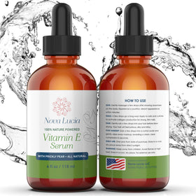 Nova Lucia bottle beside coin for scale showing 4 oz size