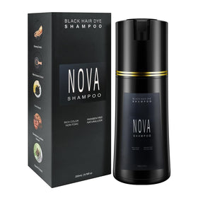 NOVA SHAMPOO front packaging showing product and color benefits