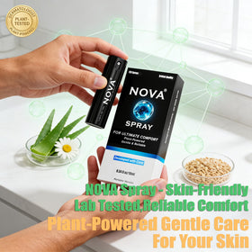 Nova Spray texture on hand demonstrating quick absorption and non-greasy finish