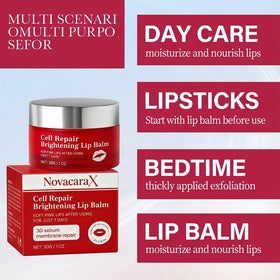 NovacaraX ingredients label close-up highlighting botanical extracts and repair benefits