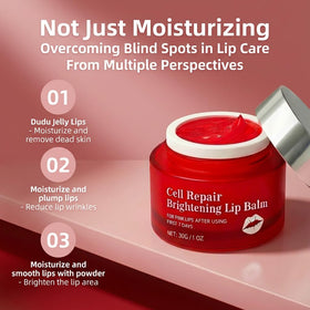 NovacaraX applied on lips in lifestyle shot illustrating brightening and glossy finish