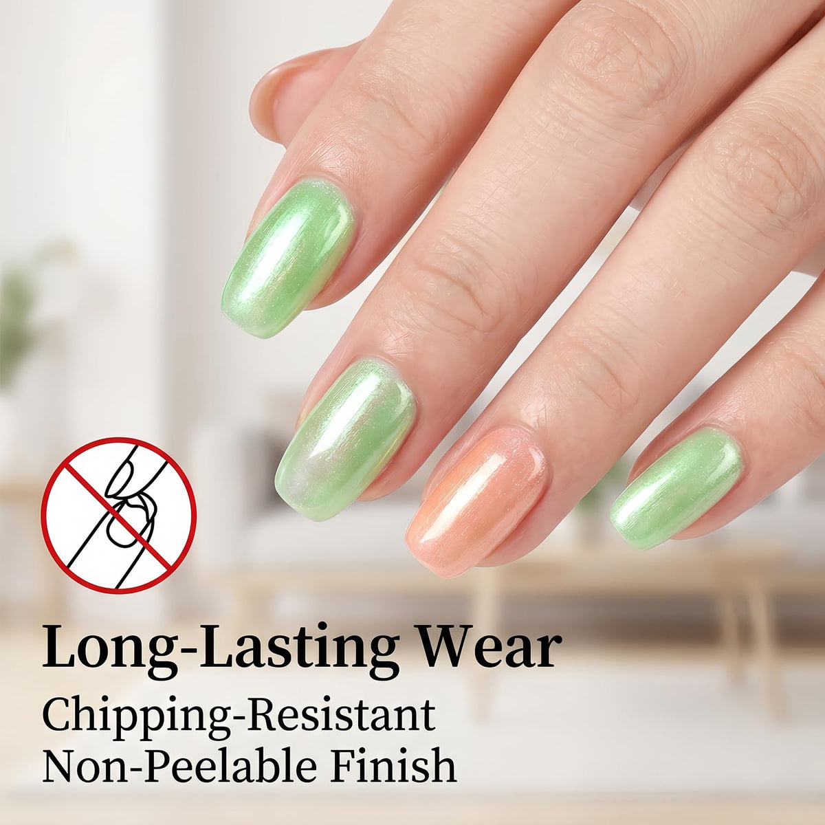 NovaCharm applying polish in hand for quick-dry at-home manicure benefit