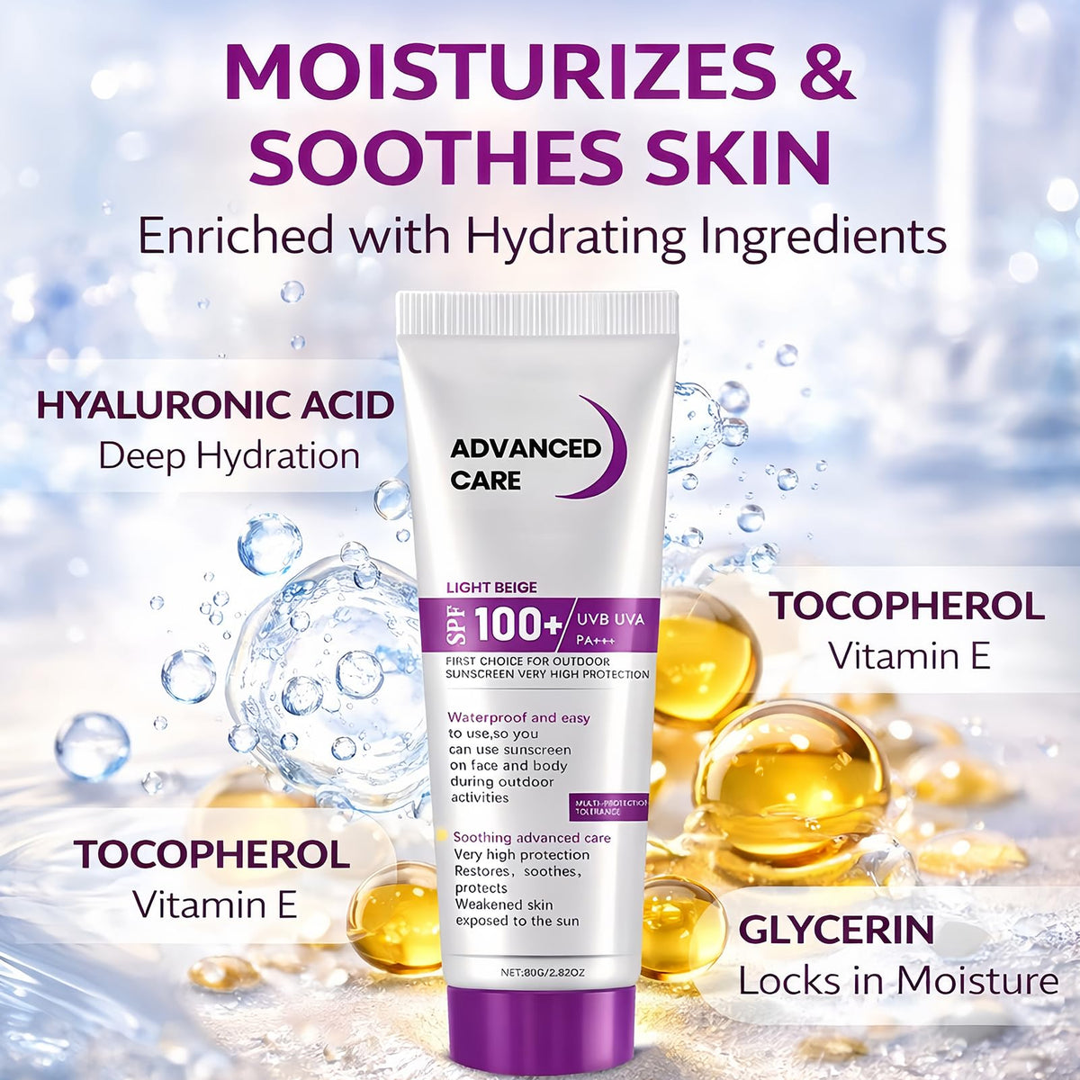 NovaCharm applied to face and arm demonstrating even coverage and fast absorption