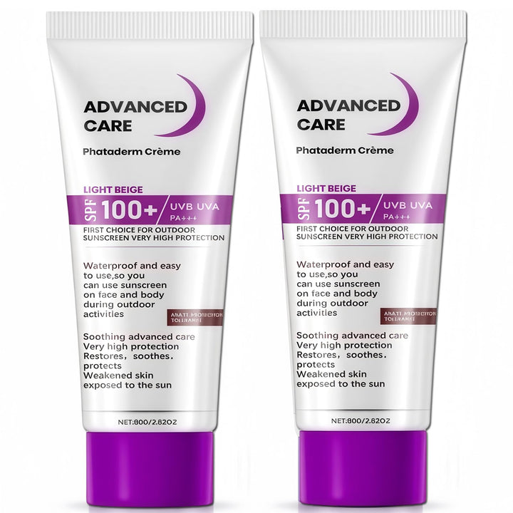 NovaCharm front packaging showing two 80g tubes and SPF 100+ protection benefit