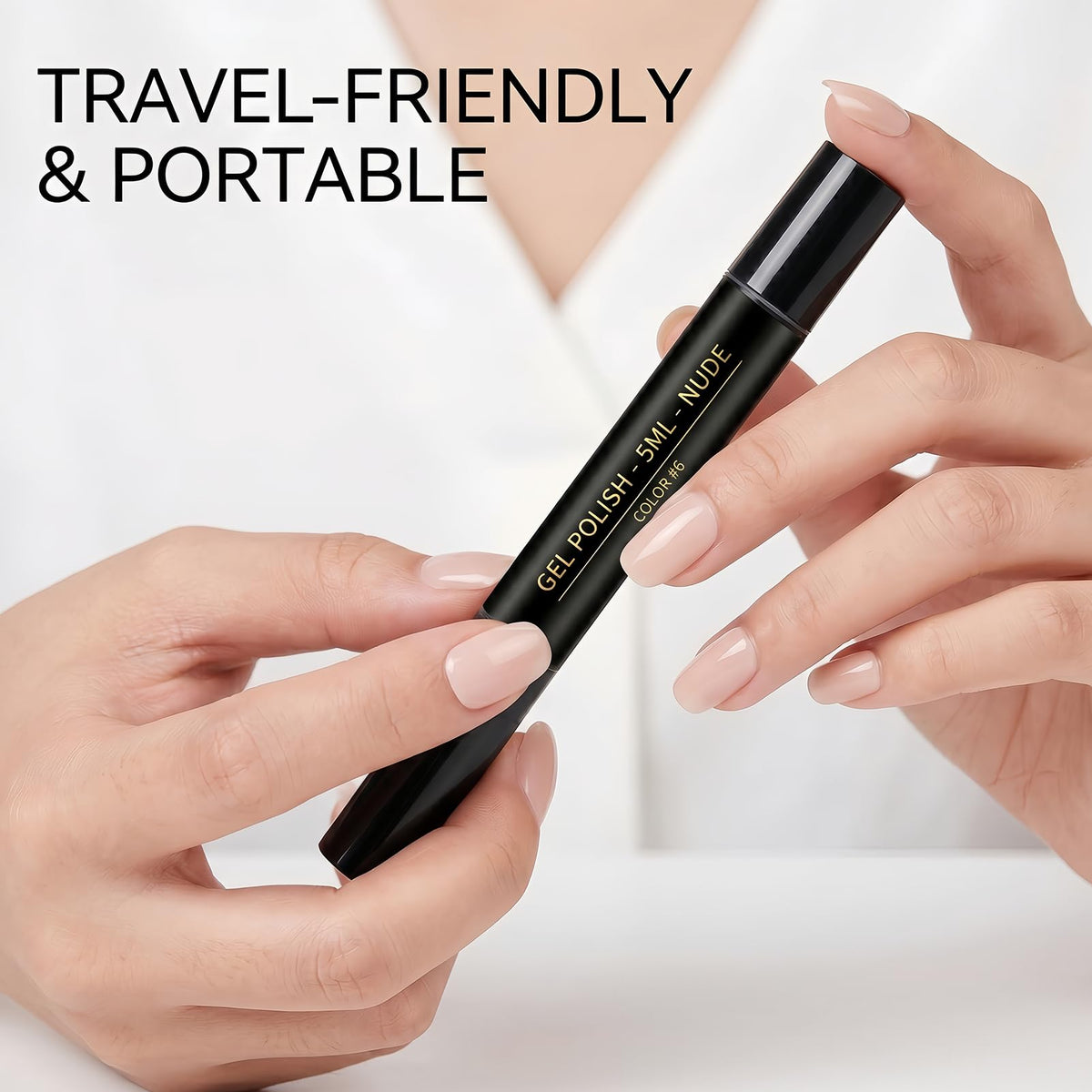 NovaCharm lifestyle tabletop manicure setup showing easy at-home salon results