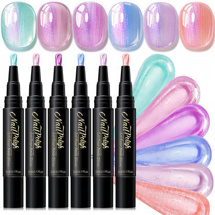 NovaCharm pastel pen set front packaging showing six pens and brand for easy selection