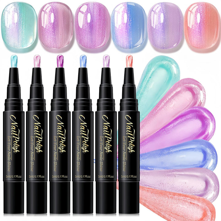 NovaCharm pastel pen set front packaging showing six pens and brand for easy selection