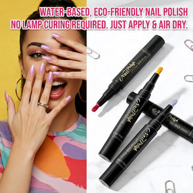 NovaCharm travel case and pens lifestyle shot showing portable manicure convenience