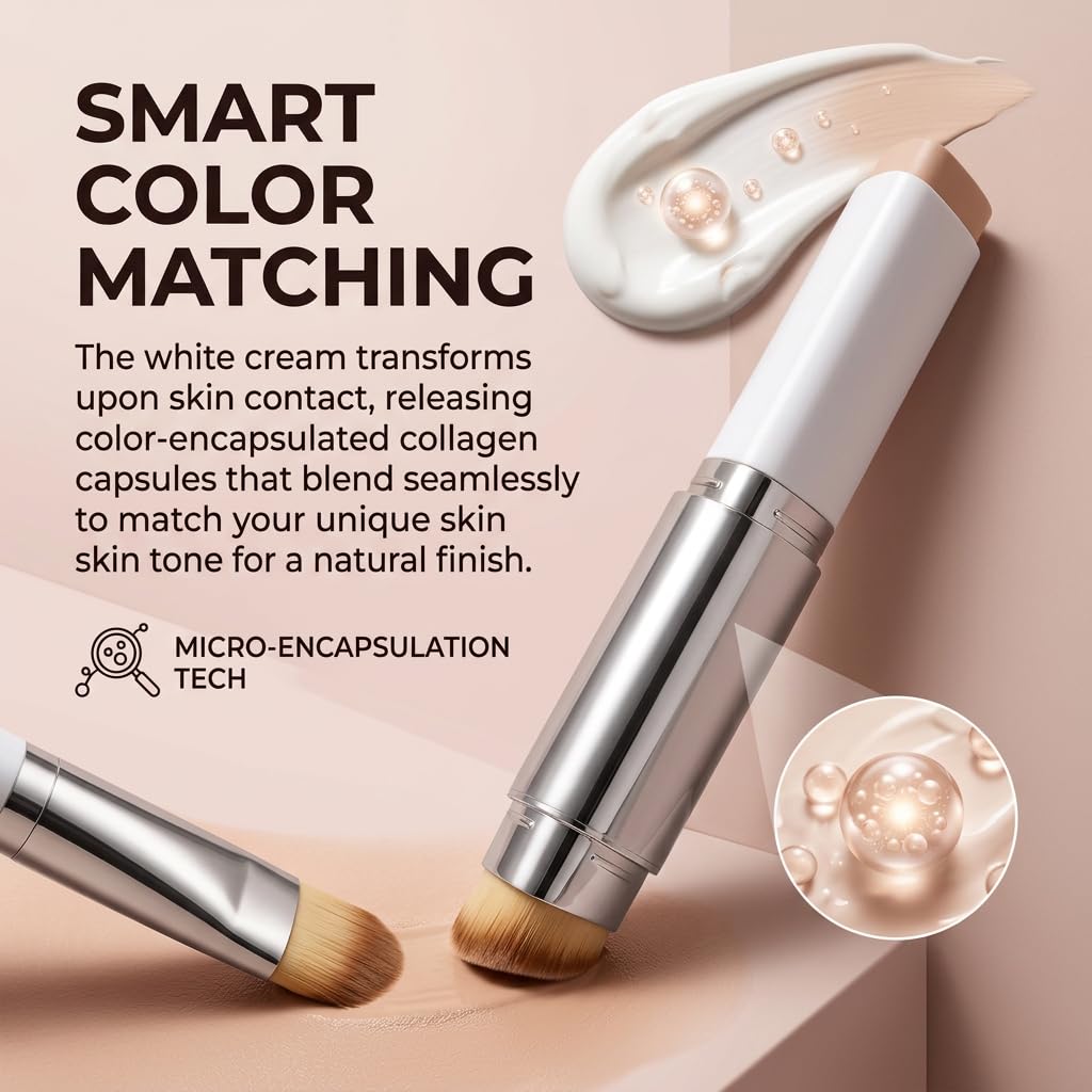 Novaglow dual-ended stick with detachable brush for effortless blending