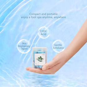 NOVAL tablet dissolving in pedicure bowl showing quick-ready soak benefit