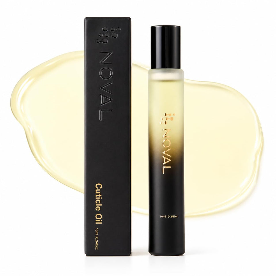 NOVAL front packaging cedar roll-on showing sleek bottle and gift box benefit: attractive presentation
