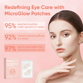 NOVALIFT serum texture on fingertip highlighting hydrating finish