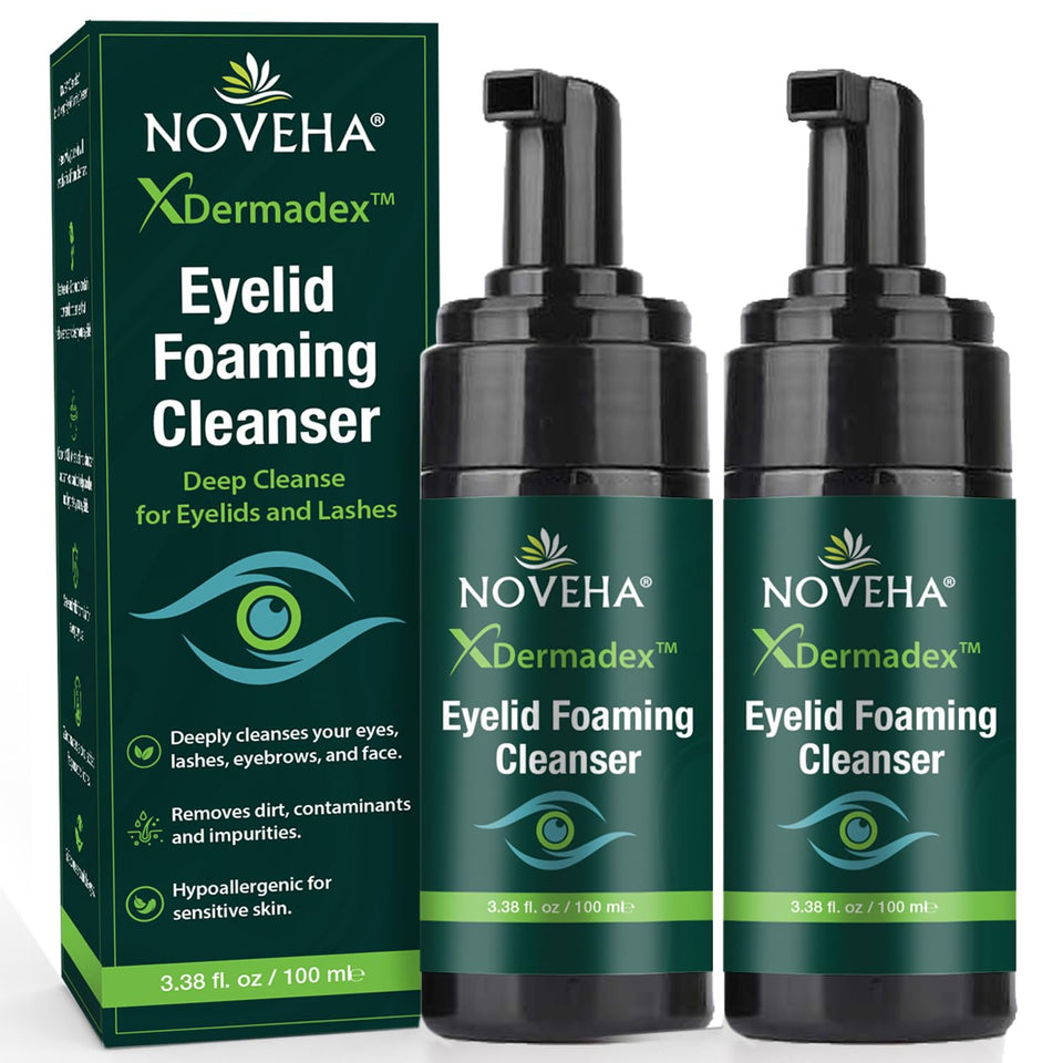 NOVEHA front packaging showing foam pump and clear labeling for easy use