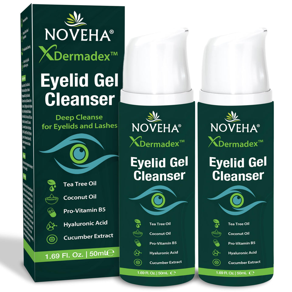 NOVEHA front packaging showing 50mL bottle and clear labeling for gentle cleansing