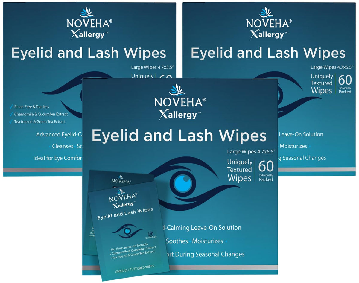 NOVEHA front packaging showing 3-pack and product benefits