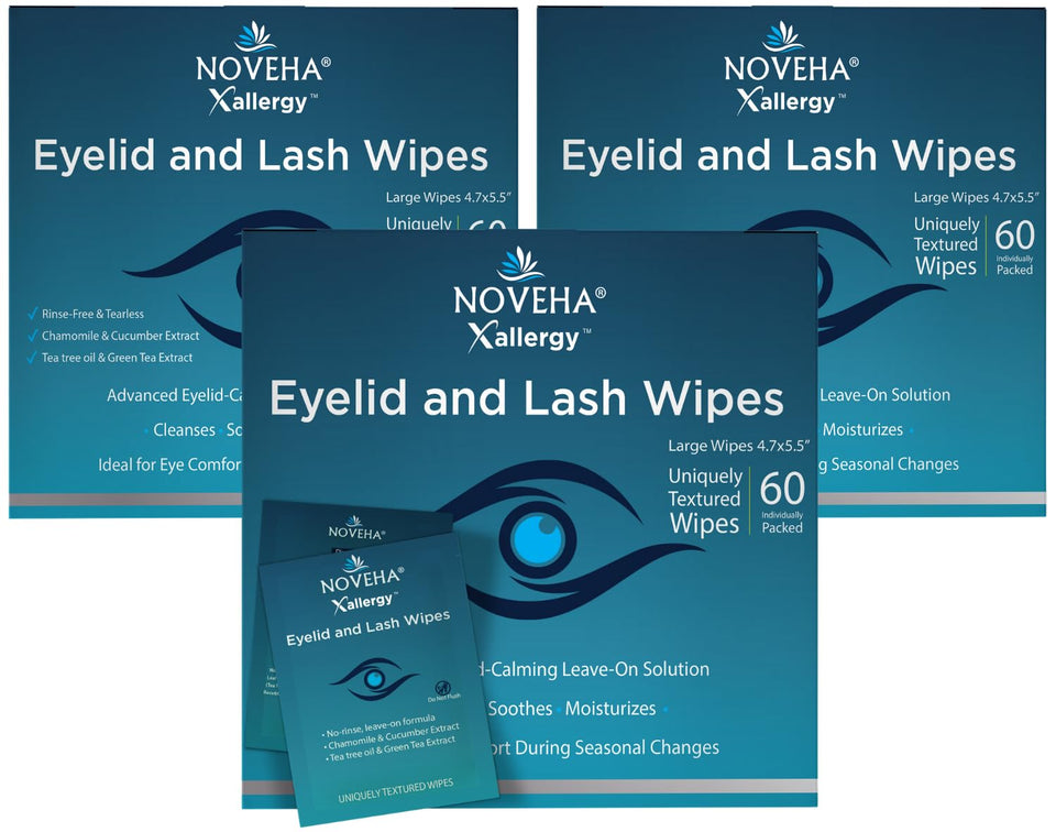NOVEHA front packaging showing 3-pack and product benefits