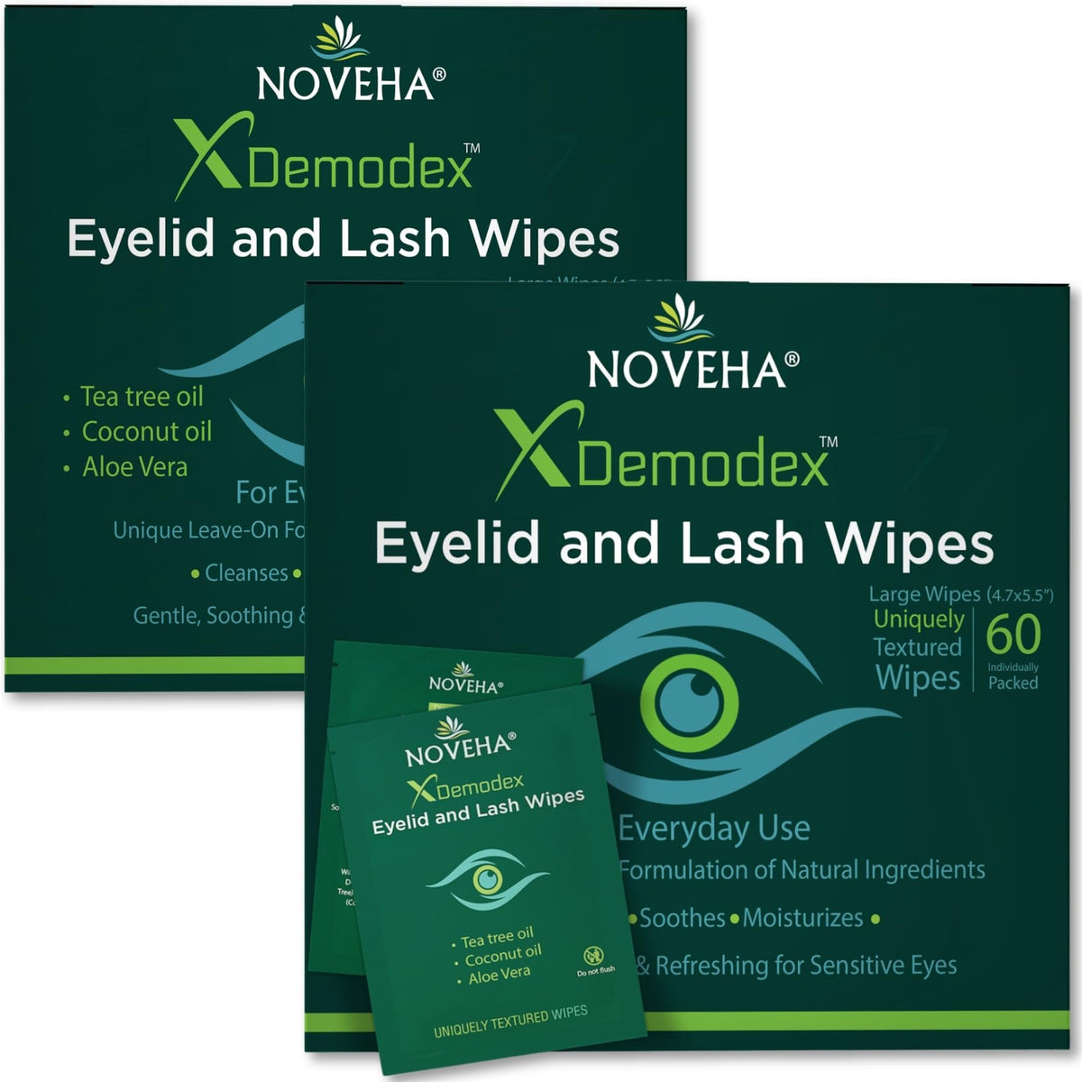 NOVEHA front packaging showing box and branding, clear product presentation benefit