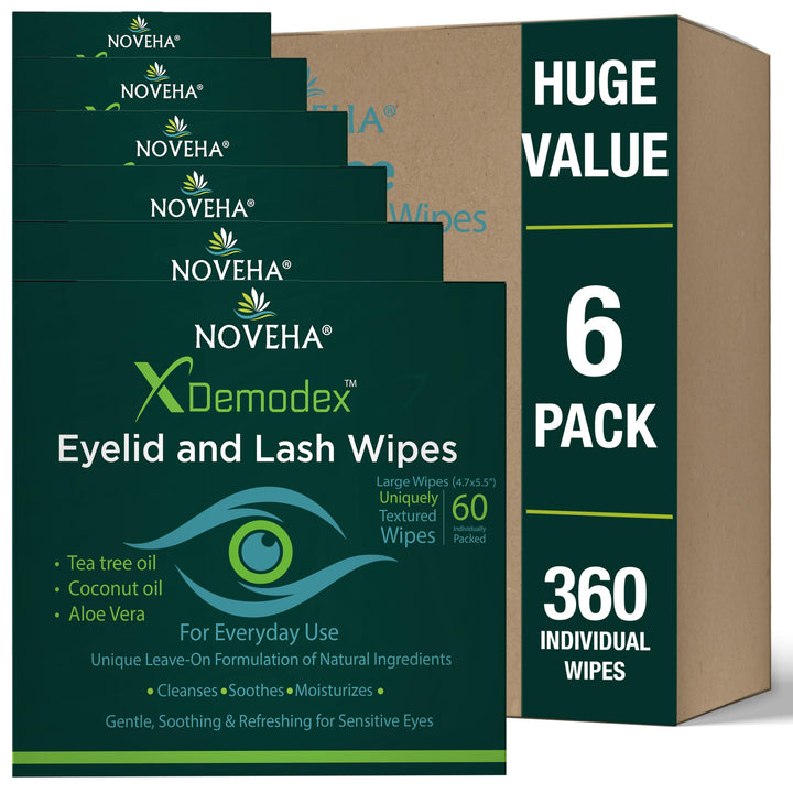 NOVEHA front packaging showing six boxes and product count benefit