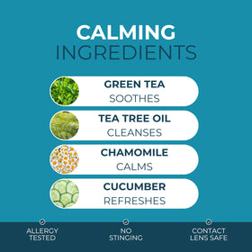 NOVEHA green tea ingredient vial illustrating natural soothing benefit