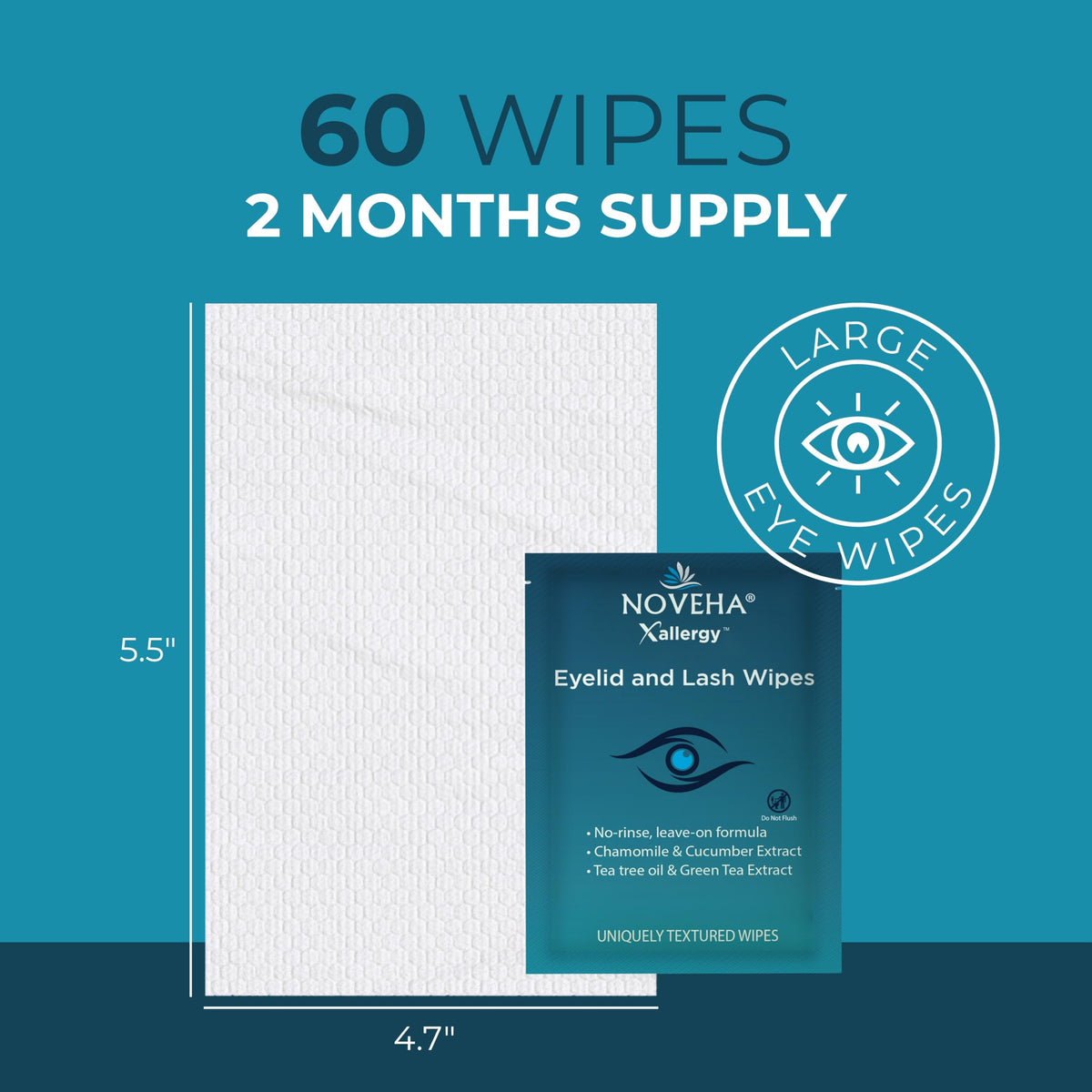 NOVEHA individually wrapped packet emphasizing portability and hygiene