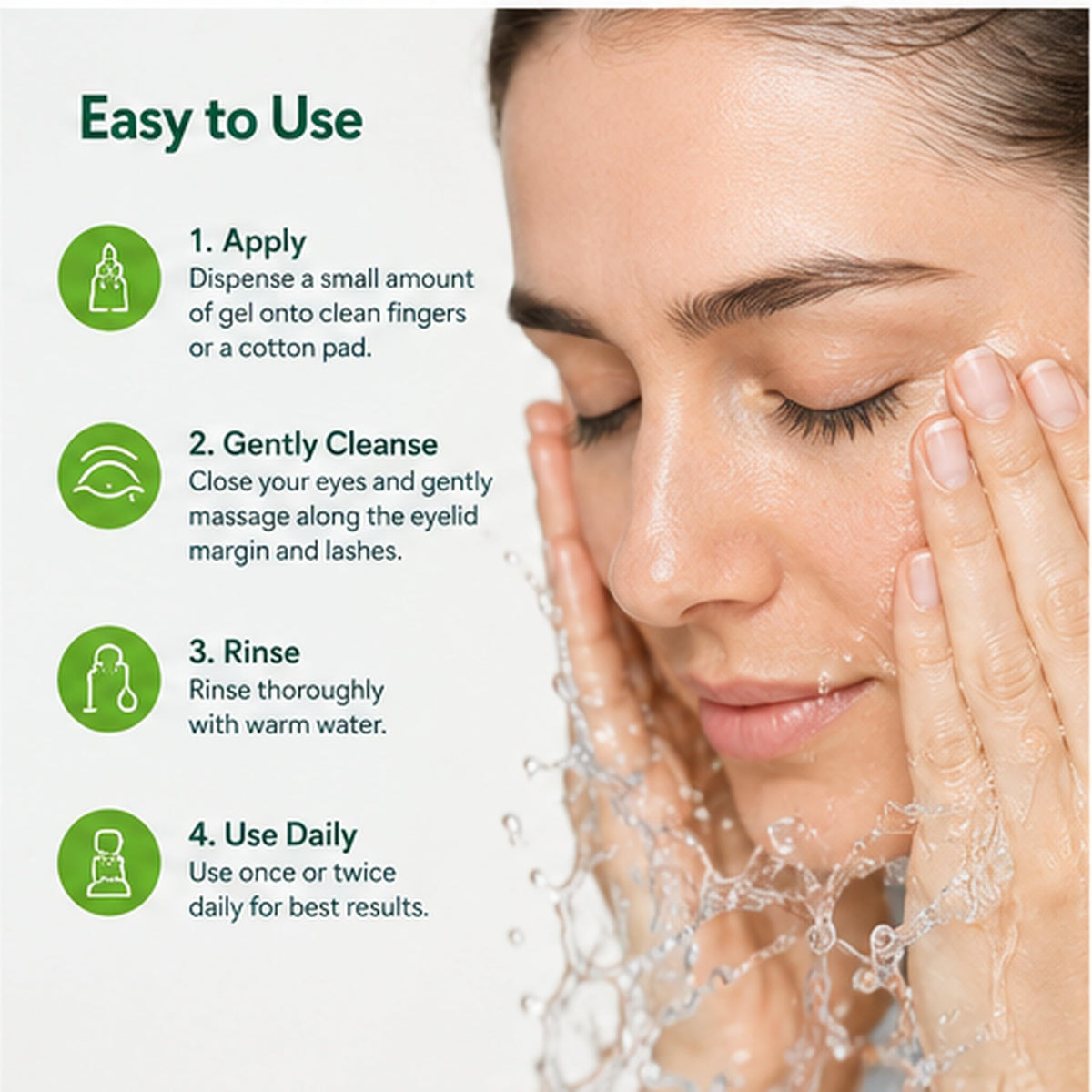 NOVEHA with tea tree and cucumber visuals highlighting natural ingredient benefits