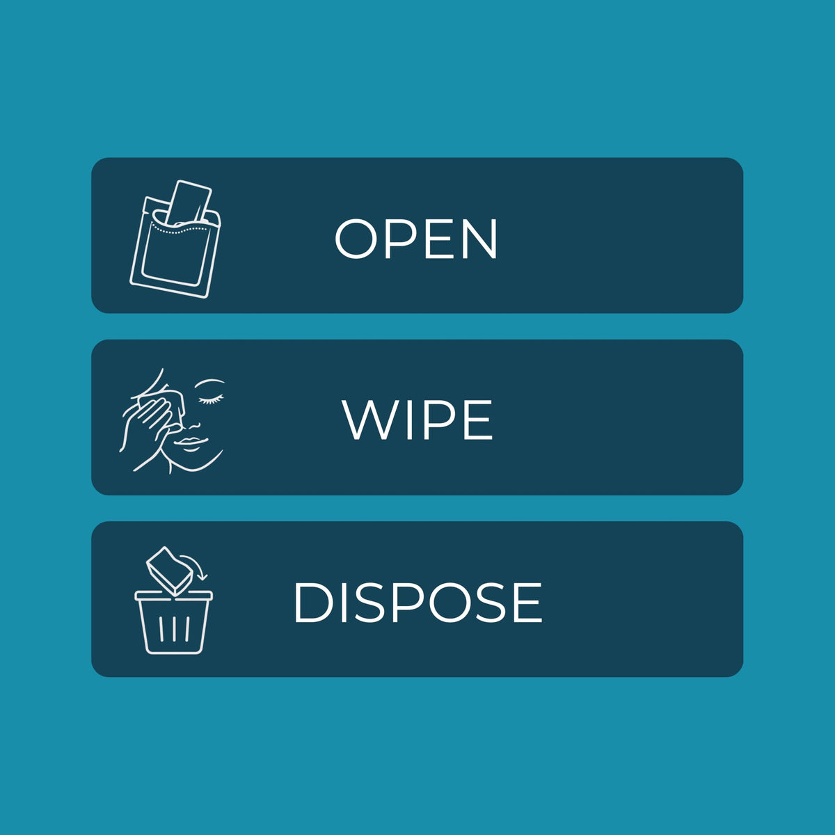NOVEHA user outdoors using wipe after pollen exposure for comfort
