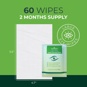 NOVEHA wipe removing mascara from lashes for easy makeup removal